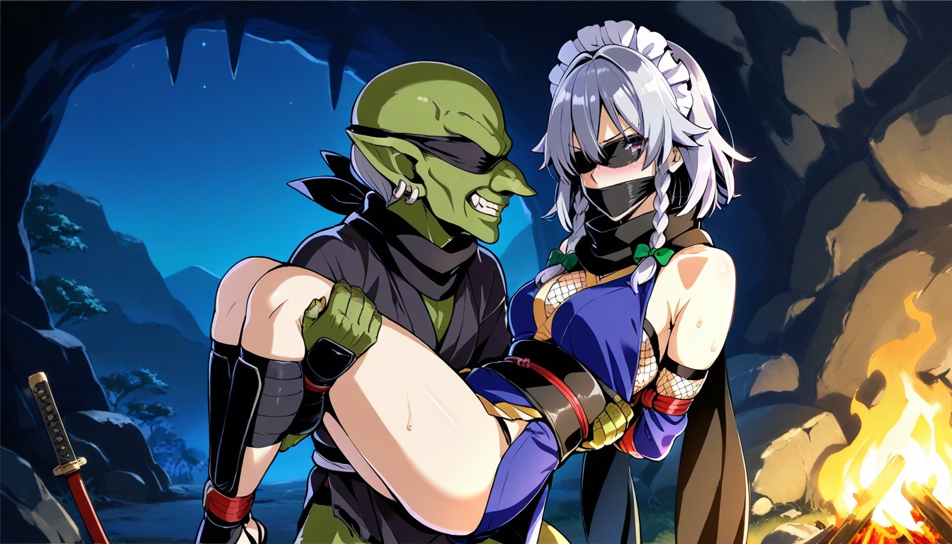 Front Of Male Goblin, Bald Goblin, Ripped Clothes Hentai AI Porn