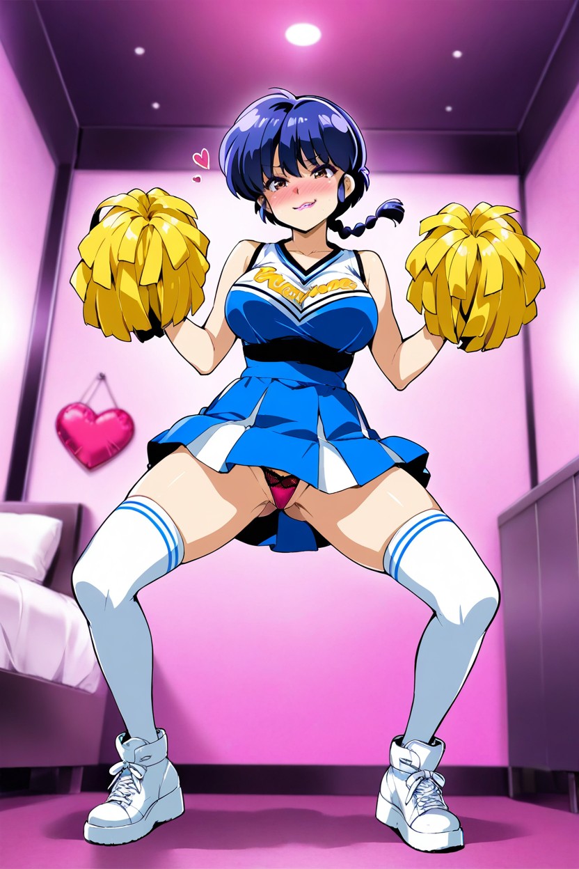25+, Medium Breast, White Thigh High Socks Hentai AI Porn