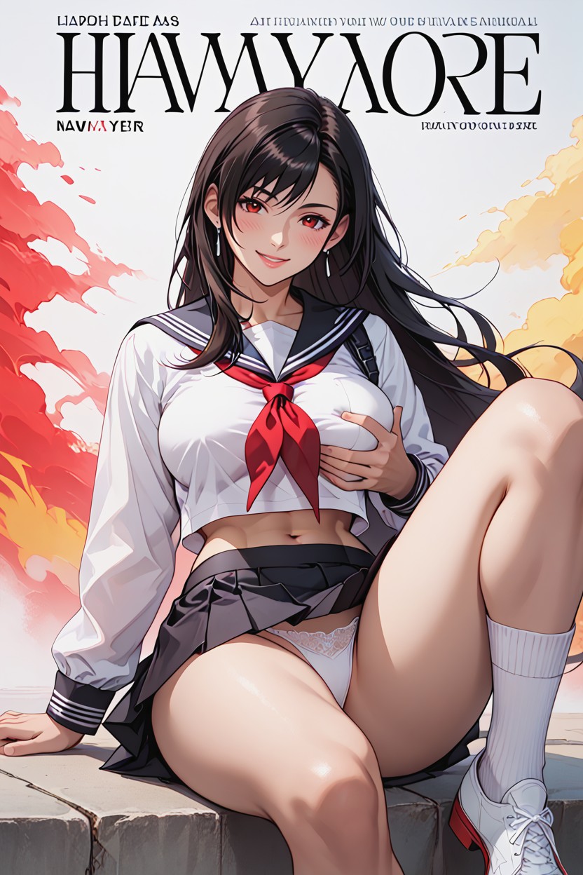 Anatomically Accurate, Visible Underwear, White Socks Hentai AI Porn