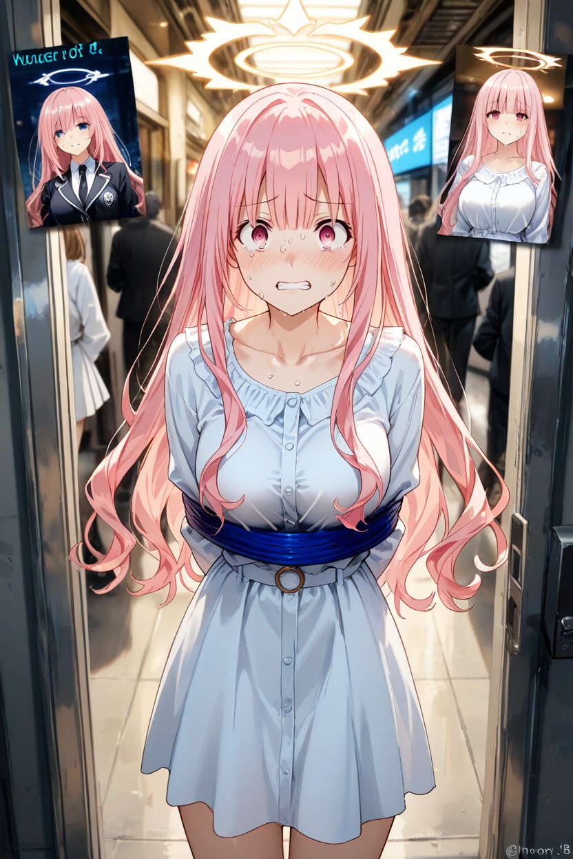 Wrinkled Clothes, Center Flap Bangs, White Skirt Hentai IA