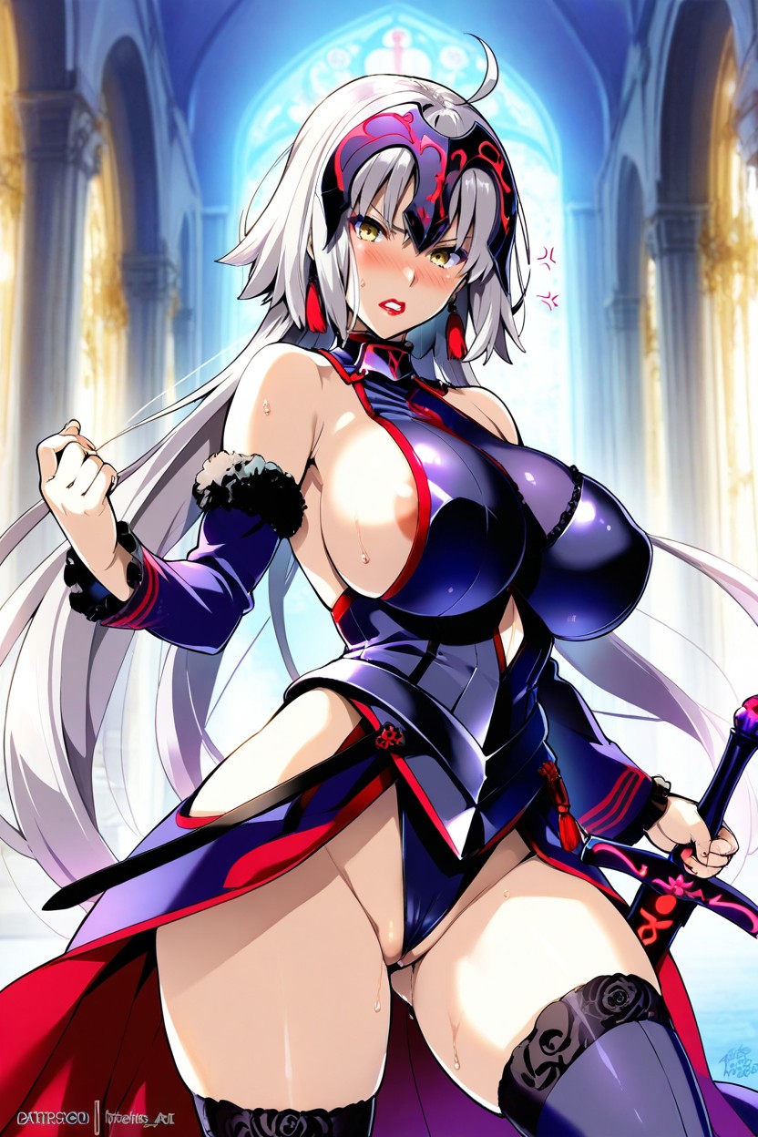 Eyeliner, Enojada, Sword Hentai IA