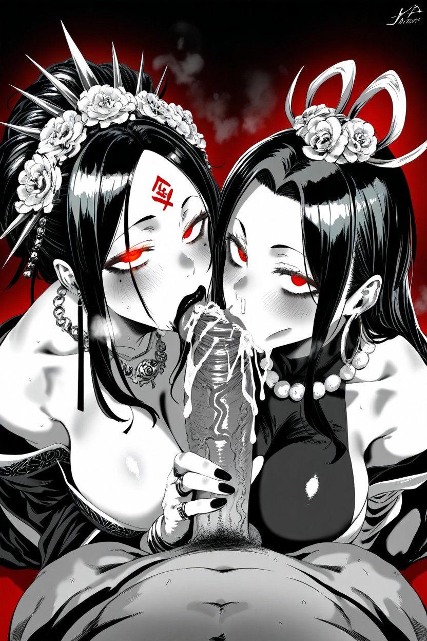 Sucking Penis, Full Body, Expansión De Senos Hentai IA