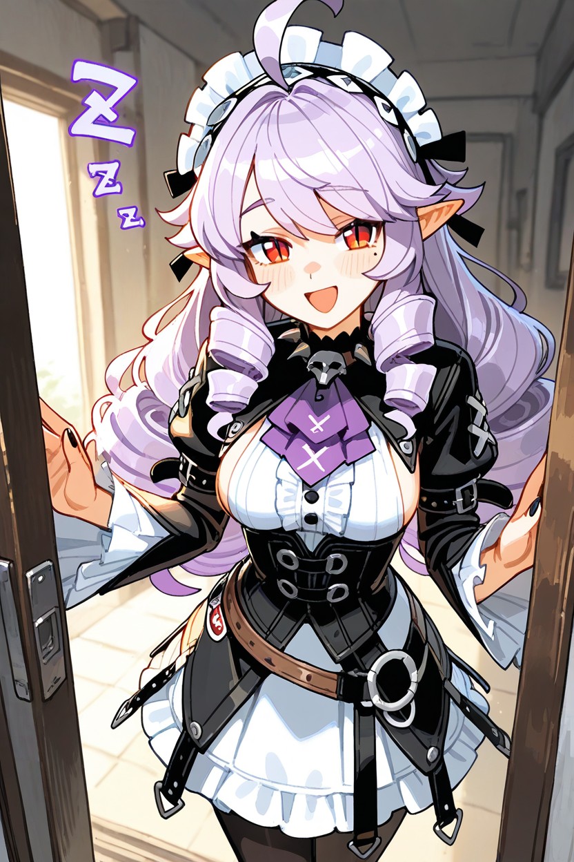 Black Hairband, Pointy Ears, Solo Hentai IA