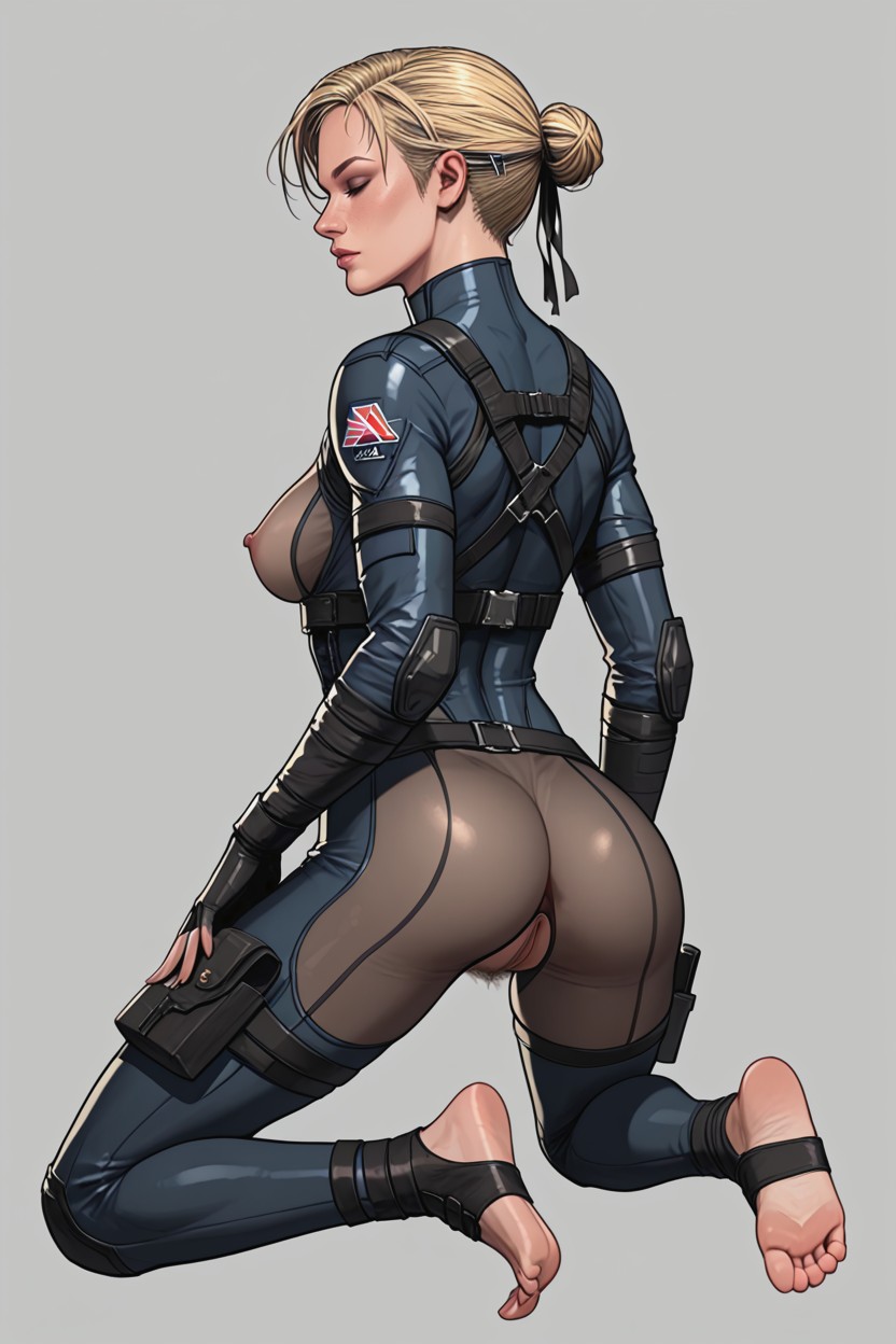 Entire Butt Visible, Holster, Naked Man Hentai IA
