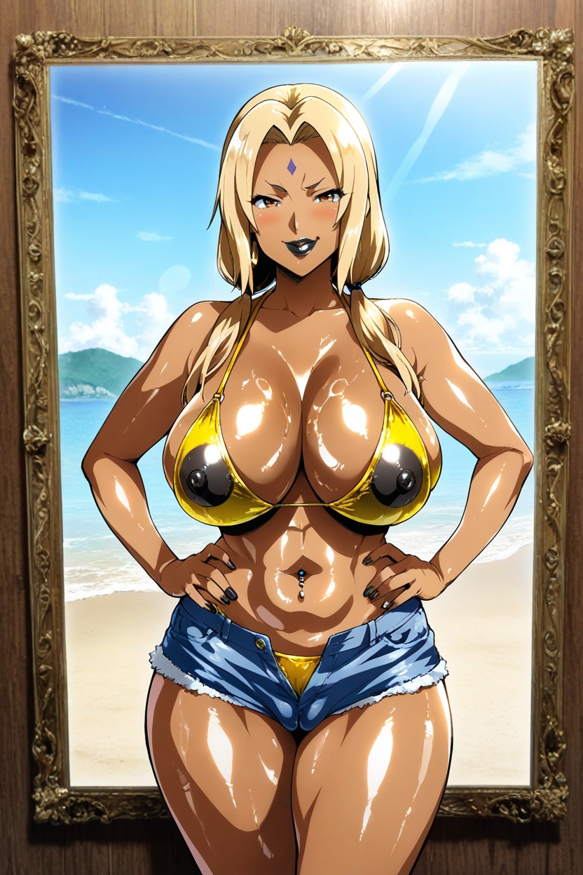 Hyper Detailed, Permed Hair, Black Eye Liner Hentai IA