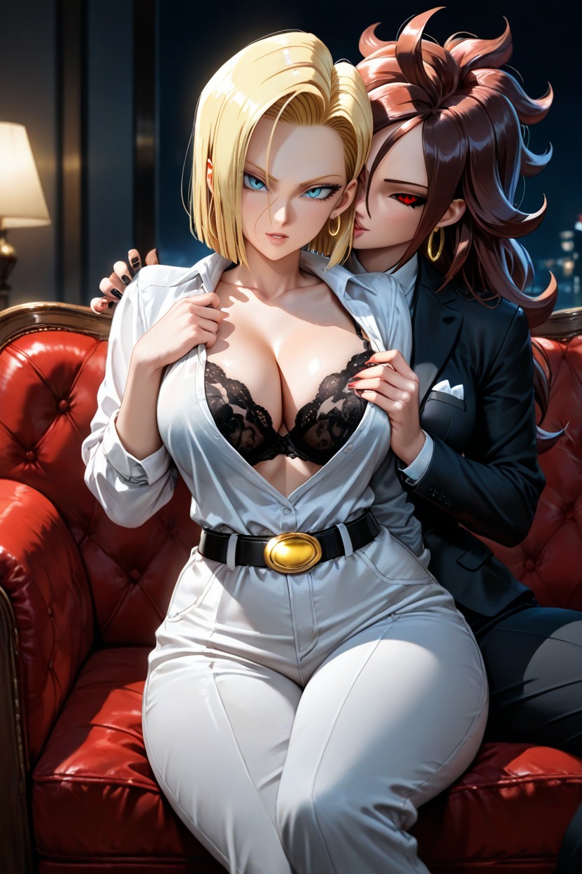 Android, A Close Embrace, A Wicked Smile Hentai AI Porn