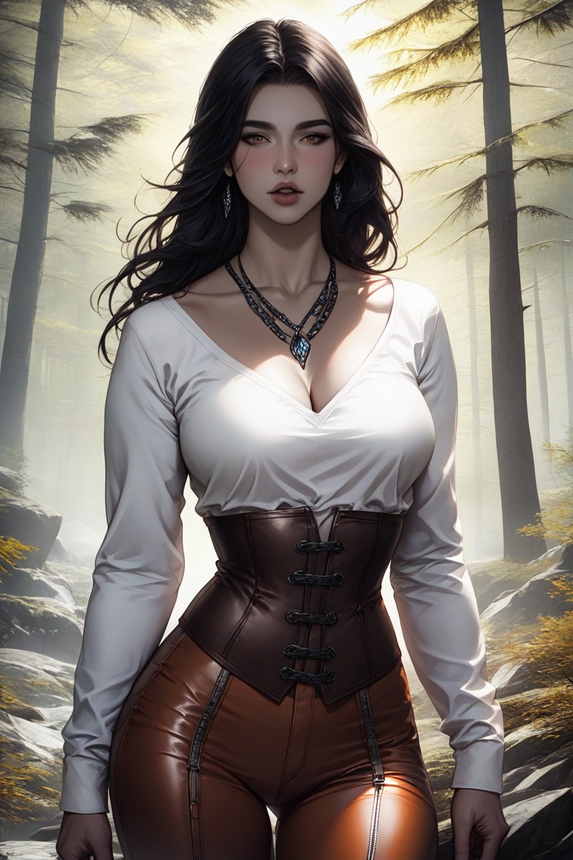 Soft Shading, Cinematic Composition, Mature Realistic Anime Illustration Hentai IA