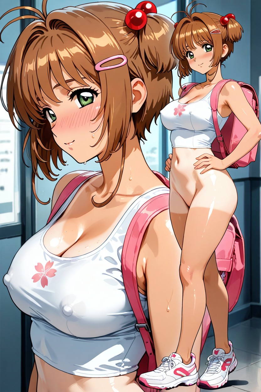 No Panties, View Slightly From Side, Body Hentai IA