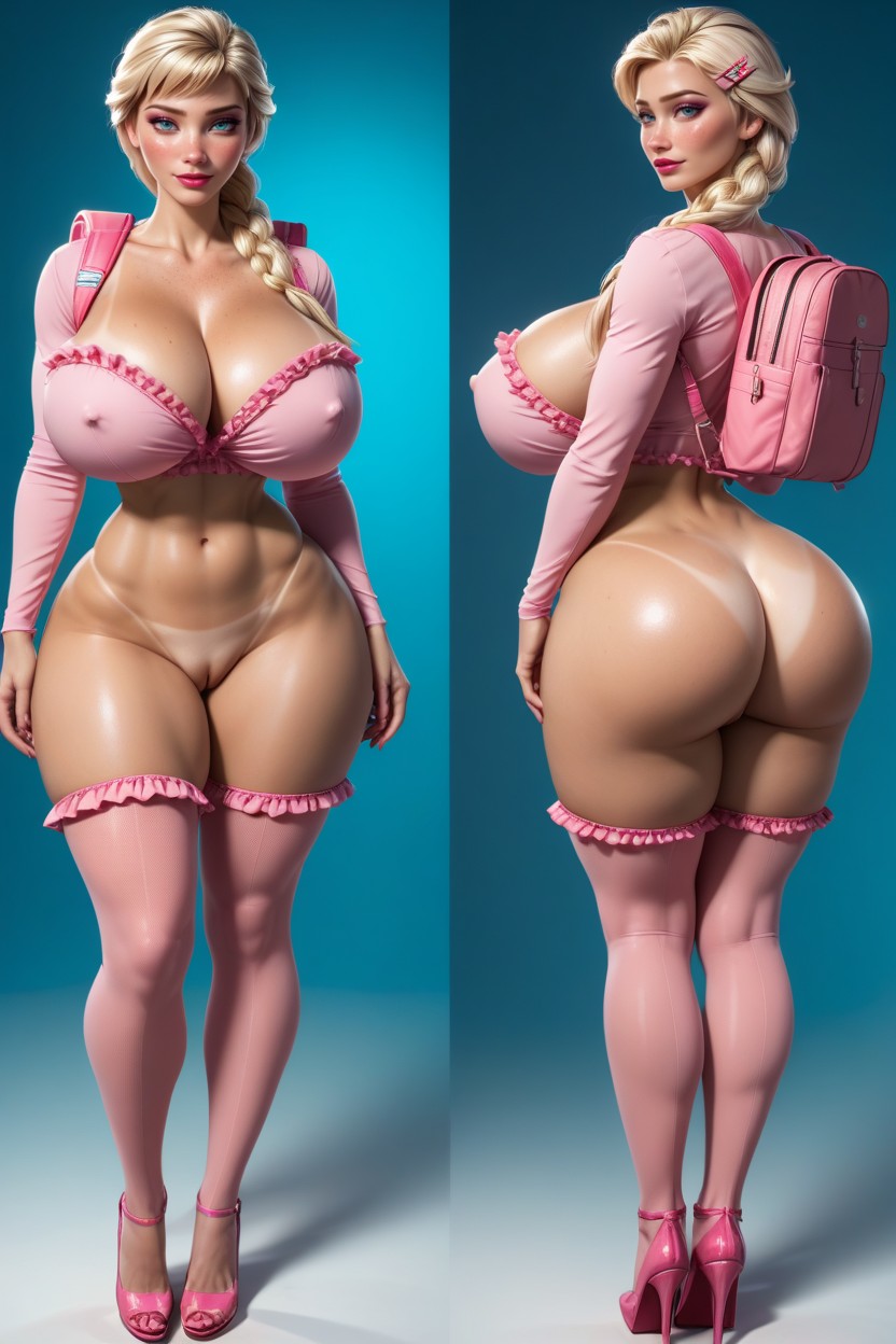 She Use A Pink Backpack, Pov Blowjob, Freckles Hentai AI Porn