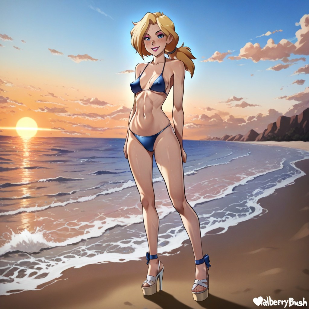 Make Up, Xs Cartoon Feet, Sonriendo Con La Boca Abierta Hentai IA