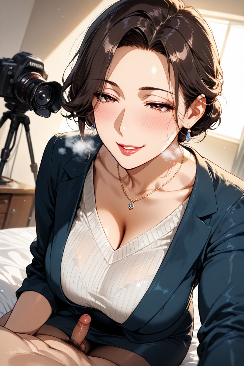 Intense Eye Contact, Soft Shadows, Focus On Faces And Body Language Mood Of Mutual Desire Hentai AI Porn