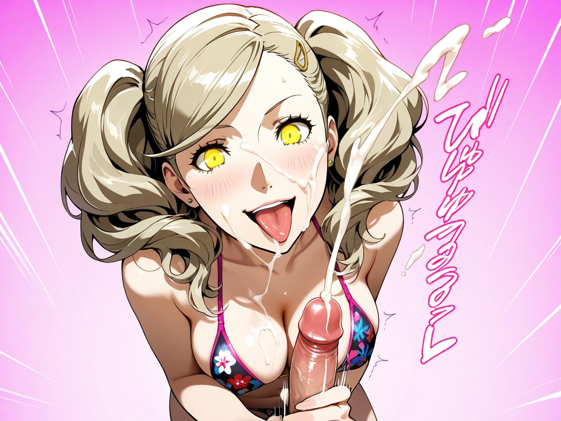 High Resolution, Twin Tails, Extreme Cum Splash Around Hentai AI Porn