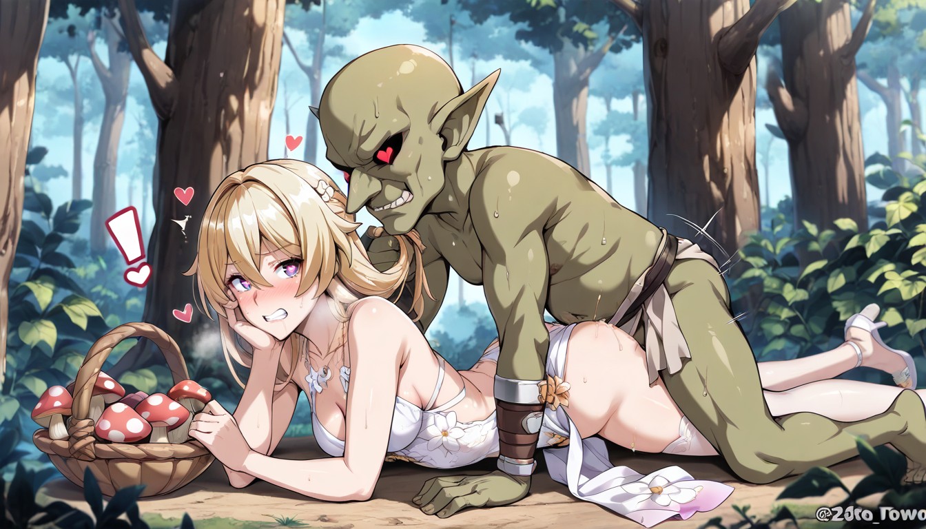Exclamation Mark, Skinny, Female Clenches Her Teeth Hentai AI Porn