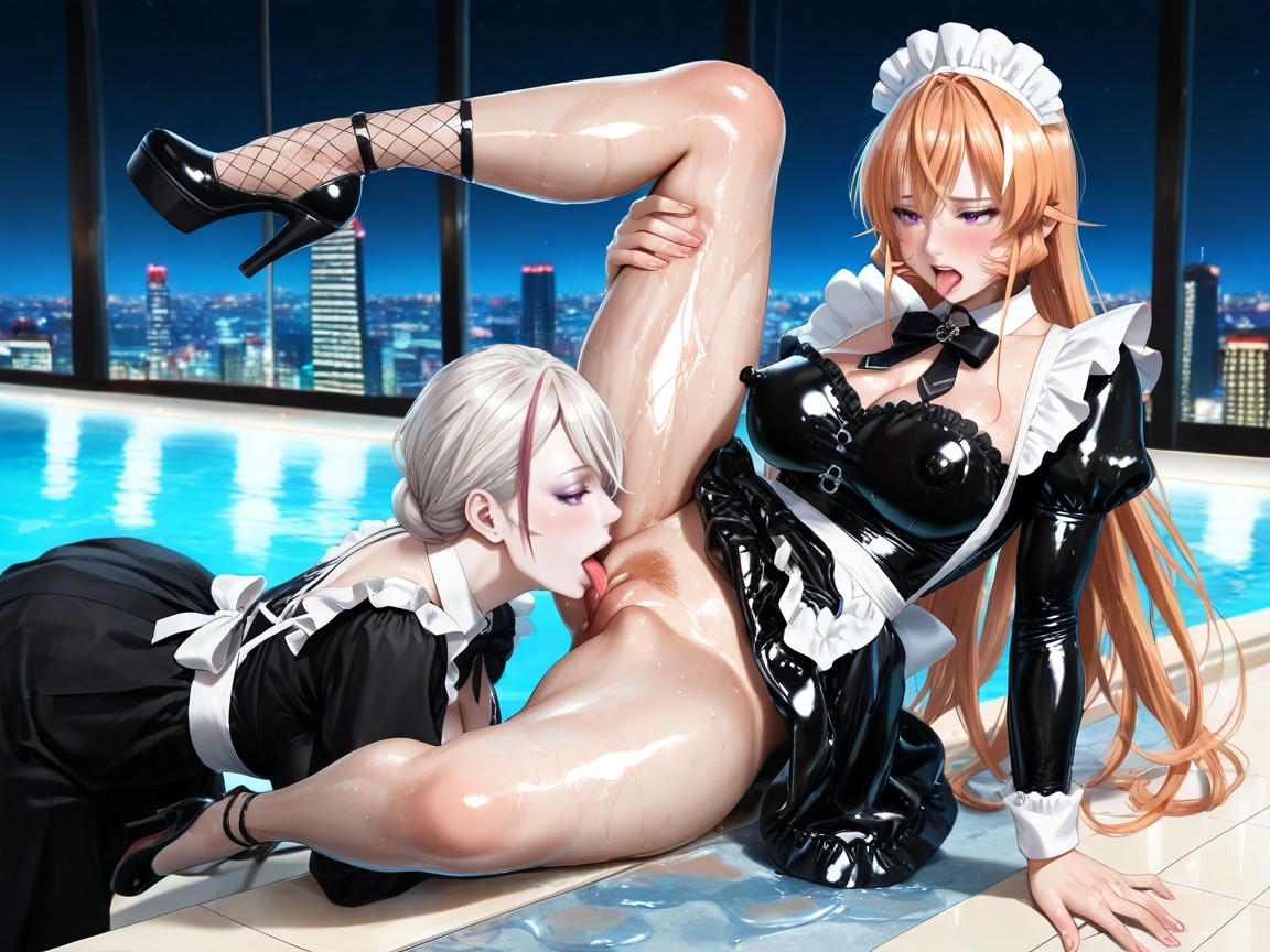 Light Pubic Hair, Oiled Skin, Fit Hentai AI Porn