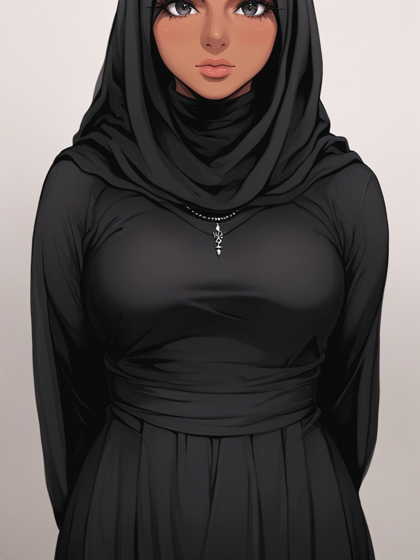 Arab Woman, Dark Brown Skin, Very Dark Skin Hentai AI Porn