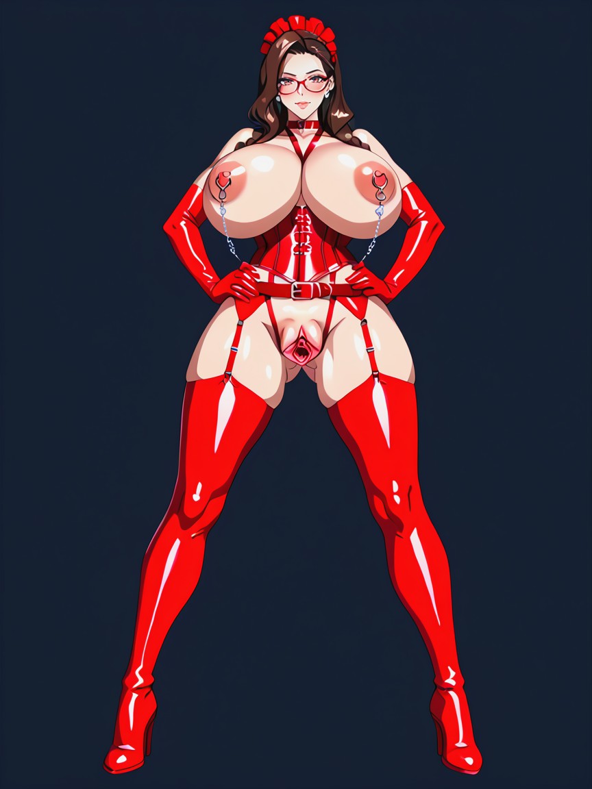 Visible Clitoris, Gaping Pussy, Pussy Dilation Red Belt Hentai IA