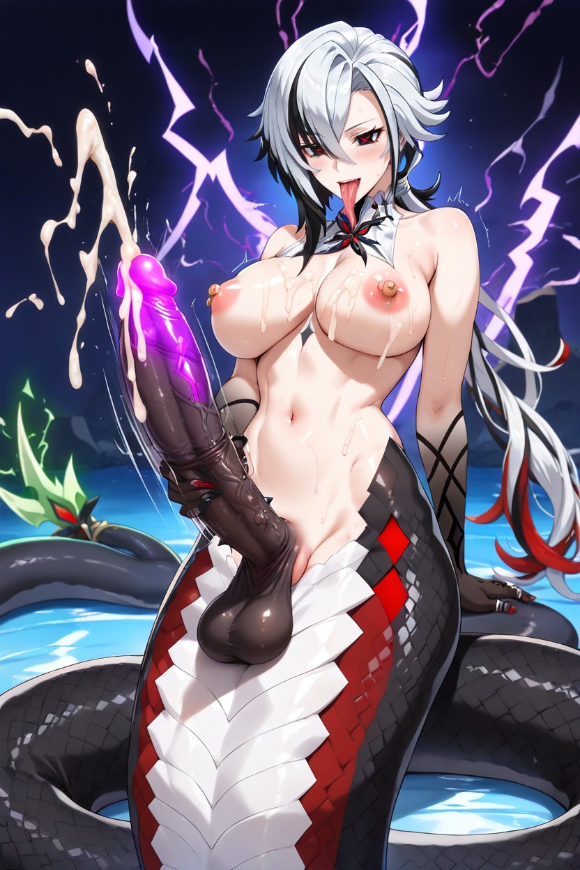 Huge Dual Penis, Barbed Penis, Barbs Along Shaft Hentai AI Porn