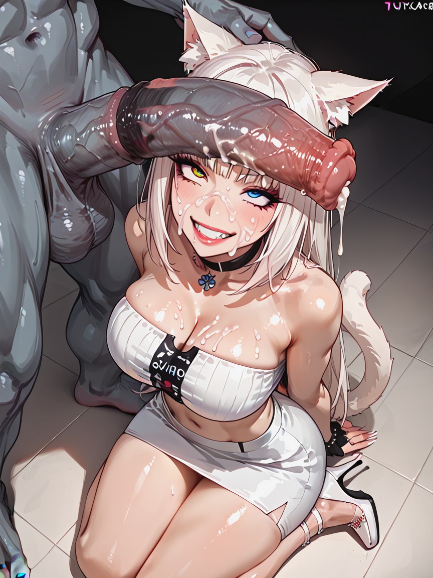 Cum On Tits, Slutty Club Skirt, Penis Over Head Hentai AI Porn