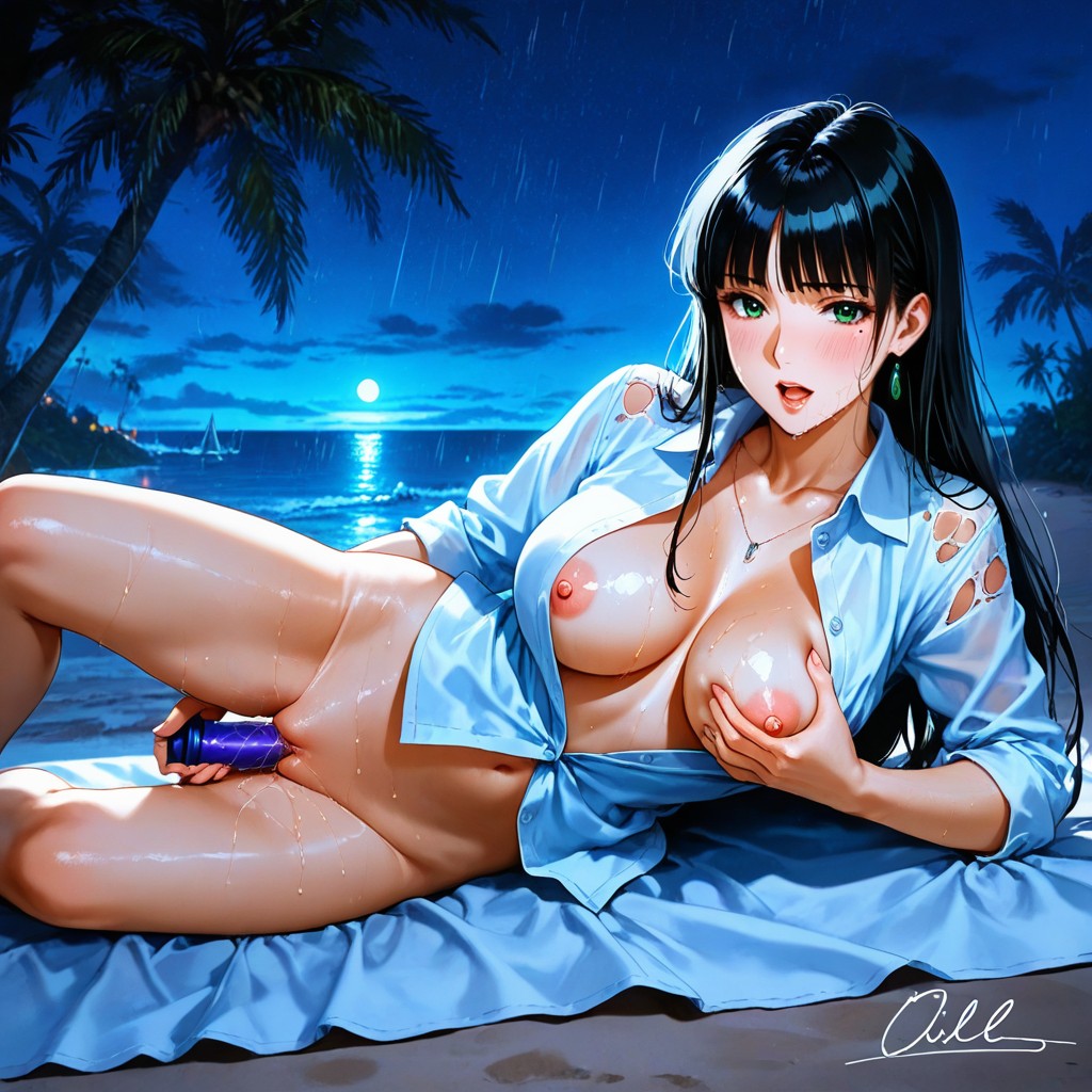 Aroused Pink Pussy Exposed, Oblivious To Viewer, Waist Shot Hentai AI Porn
