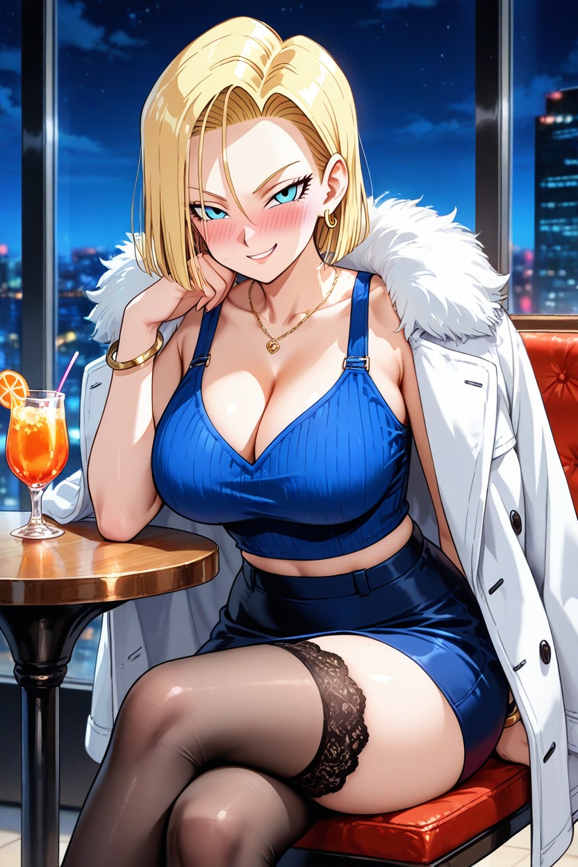 Hair, Rounded Breast, Blonde Hair Hentai AI Porn