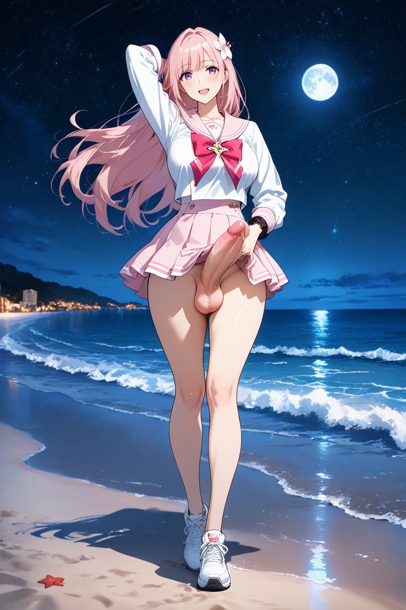 Thigh Exposed, Ultra Detailed, Dark Sky Hentai IA