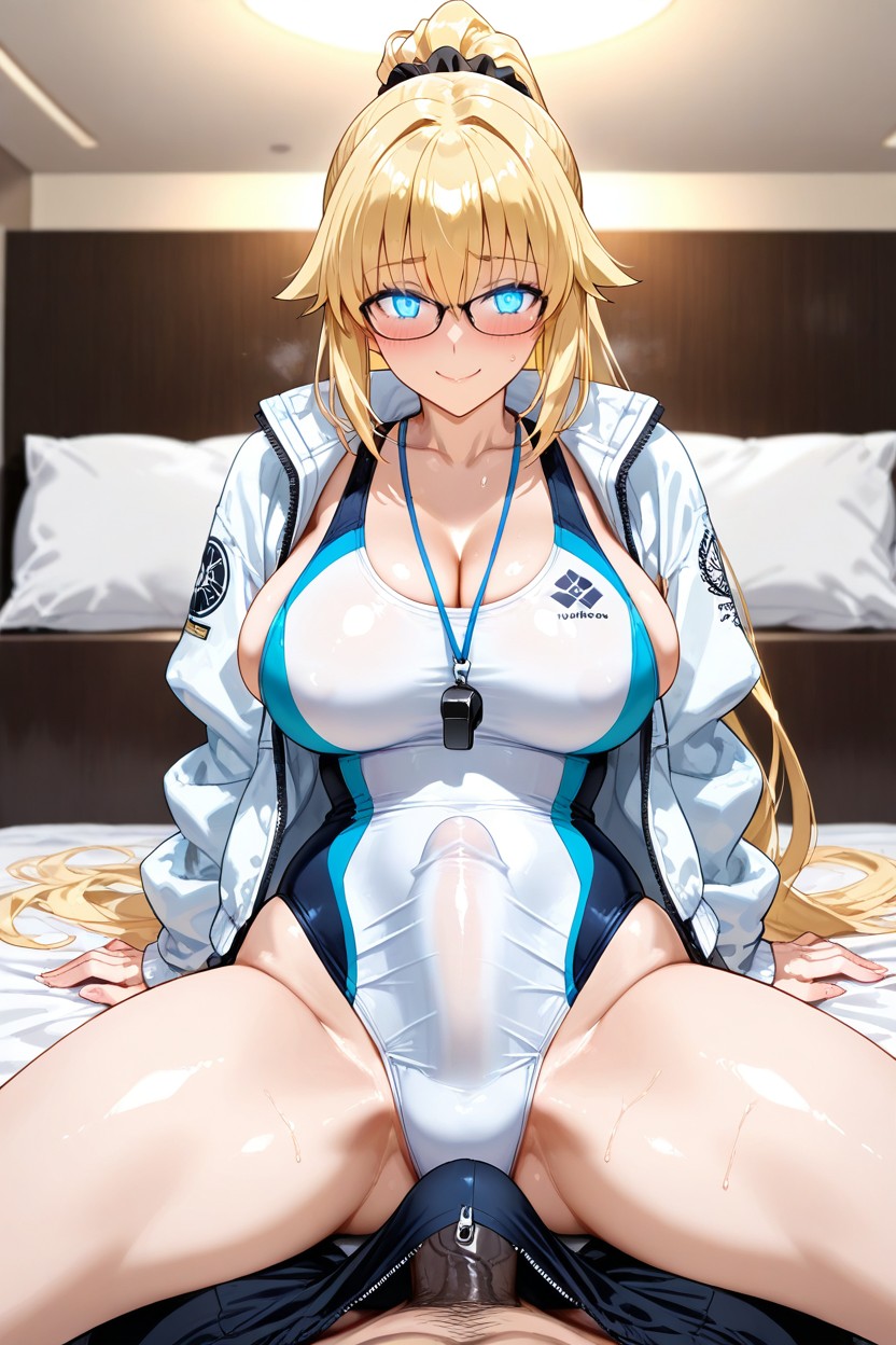 Glowing Eyes, Giving It A Sleek Athletic Look Over The Swimsuit, Pony Cock Hentai AI Porn