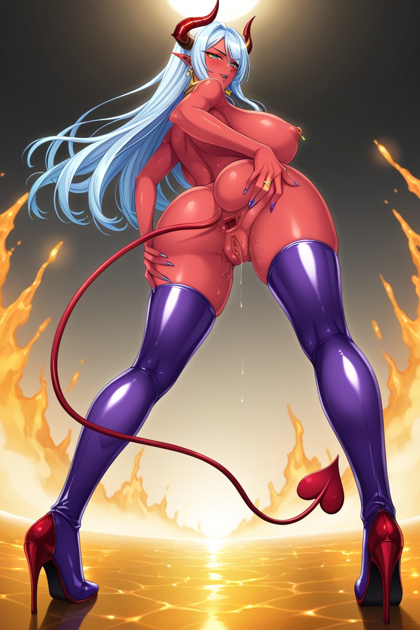 Full Body Shot, Large Legs, Culo De Burbuja Hentai IA