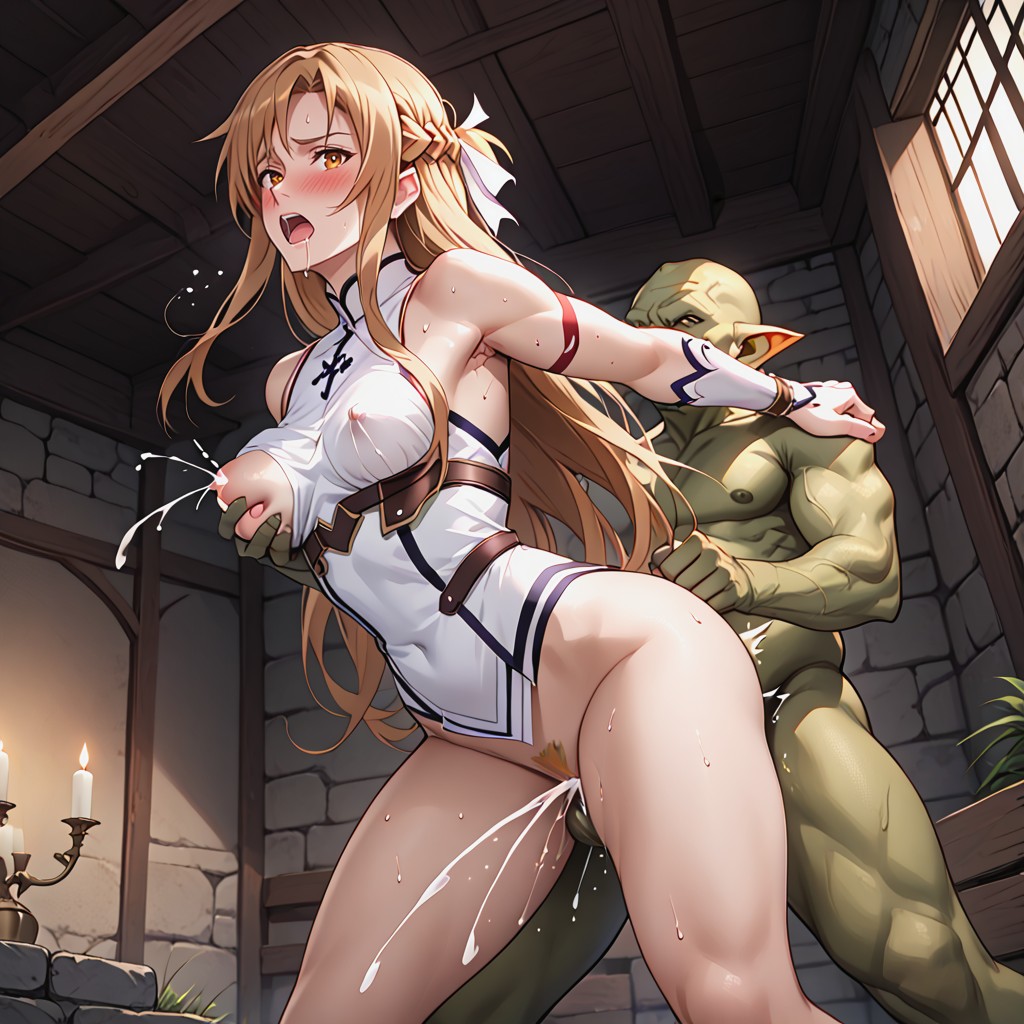 Spread Breast, Step Milk Spurting Vigorously, Sweaty Armpits Hentai IA