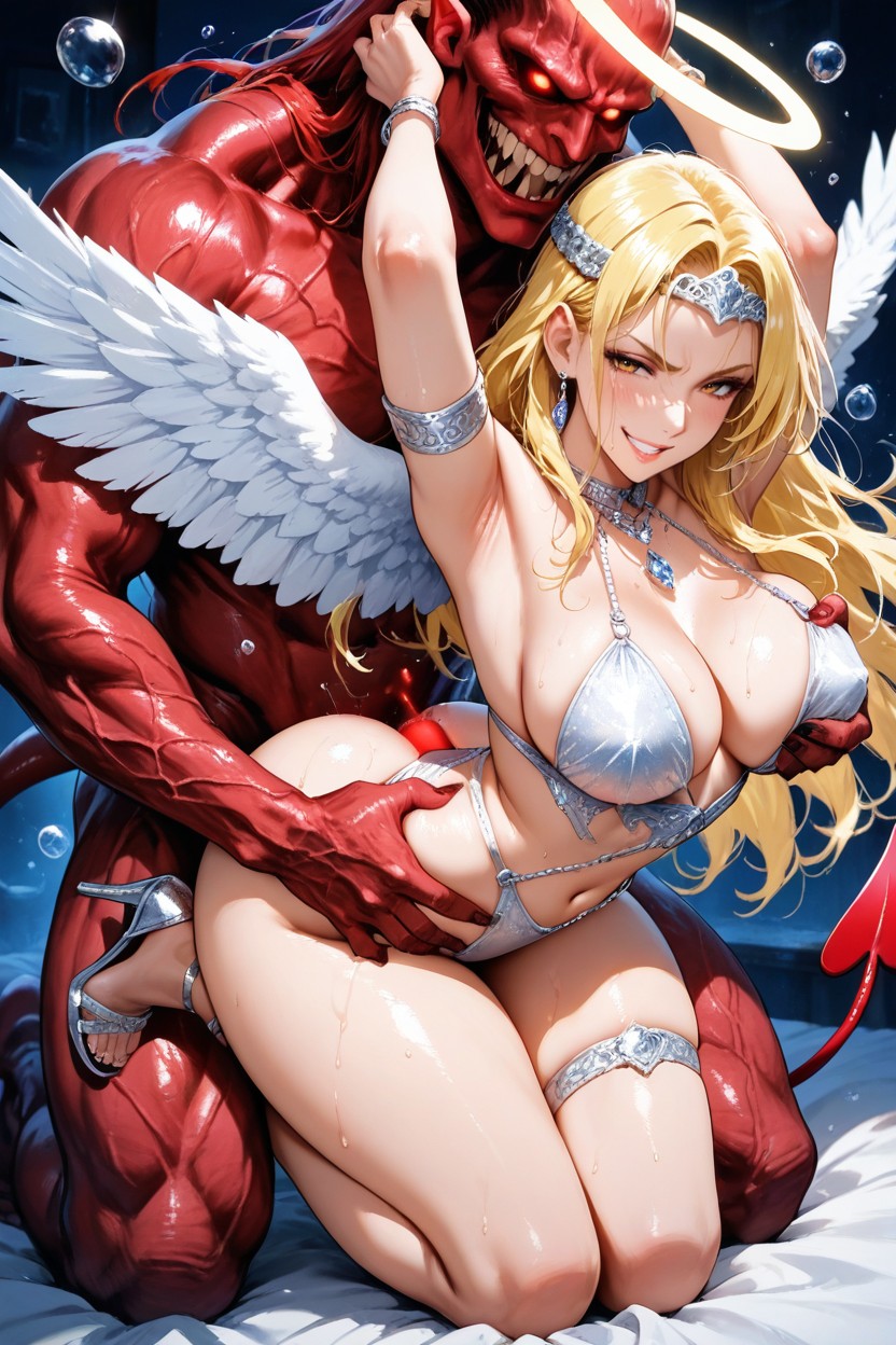 18+, Silver Tiara, Voluptuous Figure Hentai IA