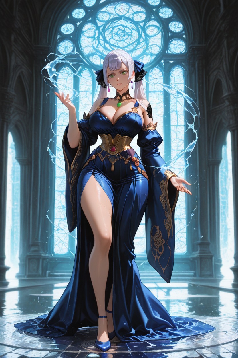 Noelle Silva From Black Clover, Composed Expression With Distant, Commanding Beauty Fantasy Hentai AI Porn