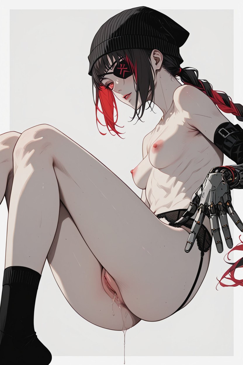 Eye Patch, Pale Skin, Slimlegs Hentai IA
