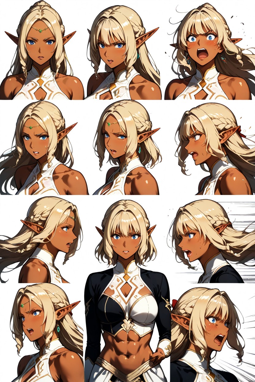 Dynamic Linework, Asymetric Poses, Gold Hentai IA