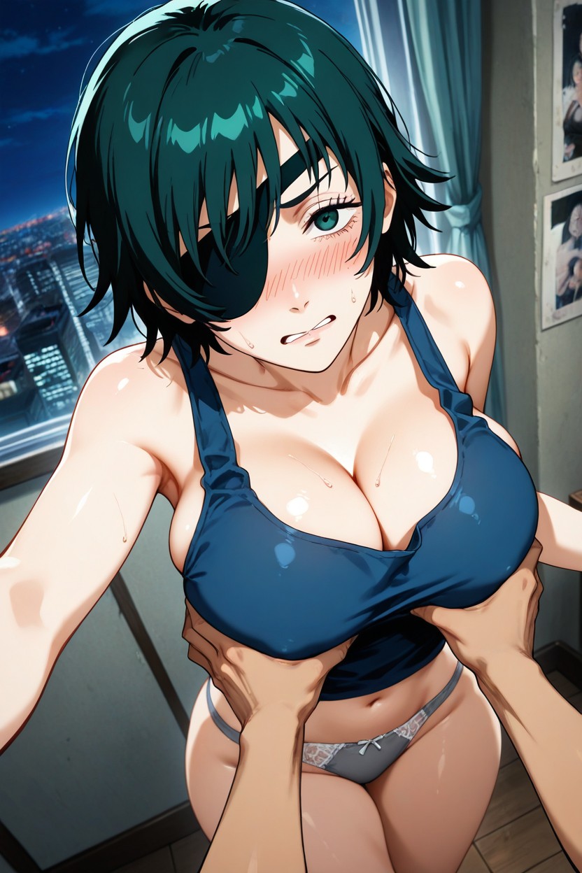No Bra, Chainsaw Man Anime Art Style, Interracial Hentai AI Porn