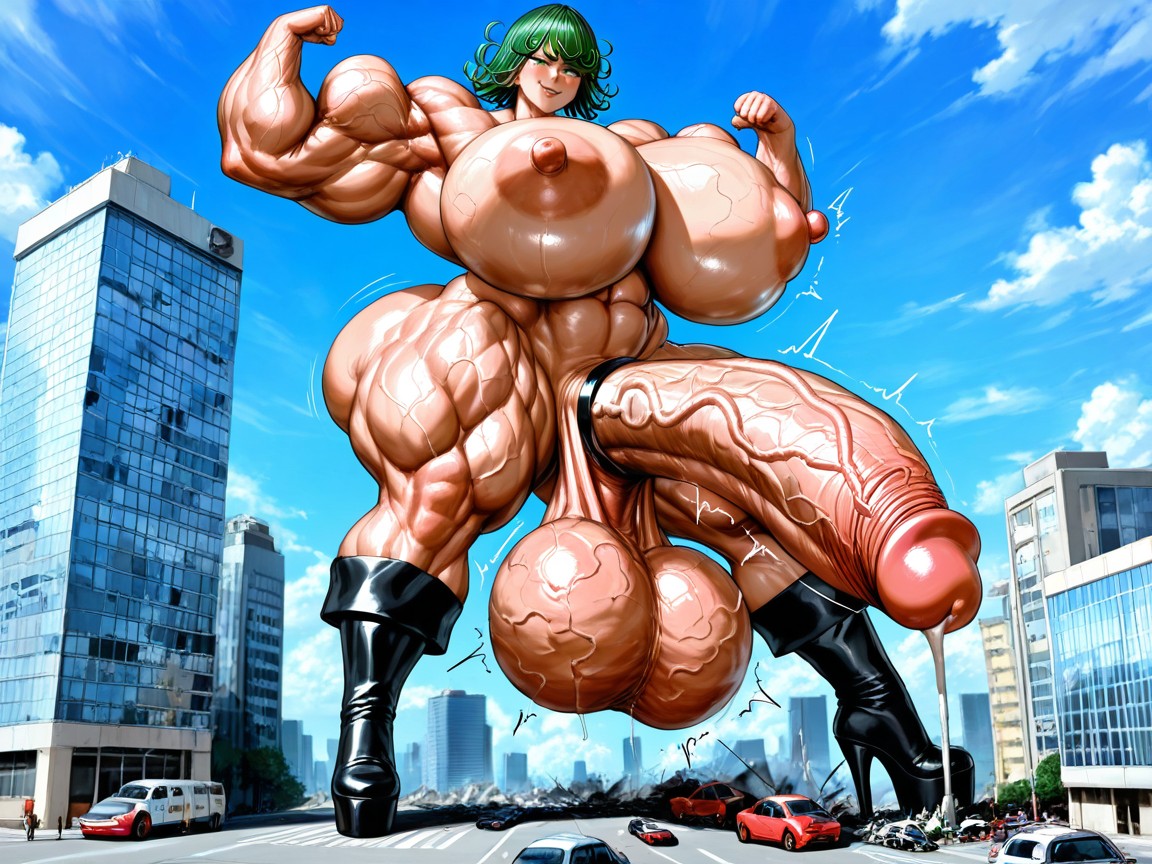 Gigantic Huge Cock, Destruction, Massive Muscles Hentai AI Porn