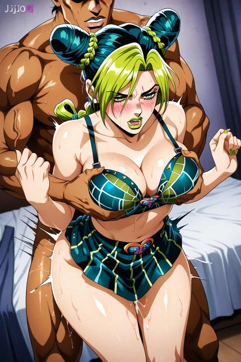 Front View, Jolyne Has A Fat Ass, Embarrassed Hentai AI Porn