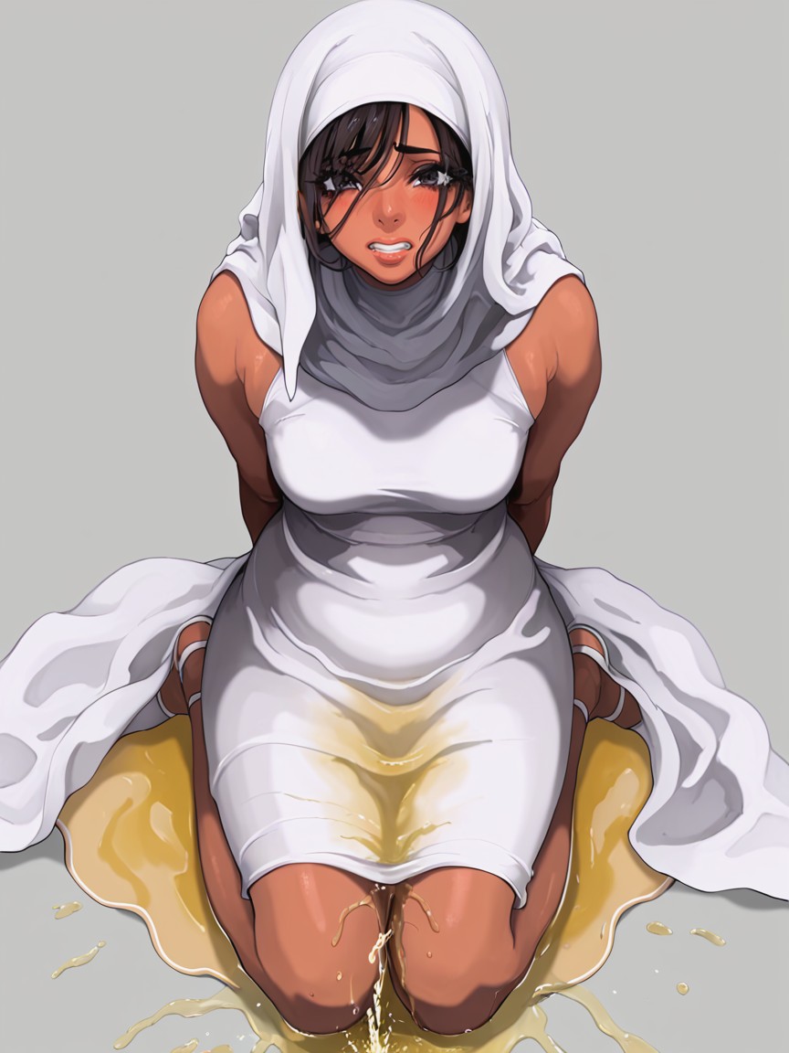 Her Body Is Fully Covered, Horny, Top Down View Hentai AI Porn