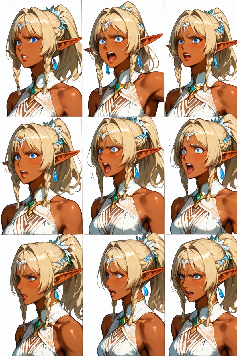 Consistent Facial Features, Three Quarter View, Large Emotional Range Hentai AI Porn