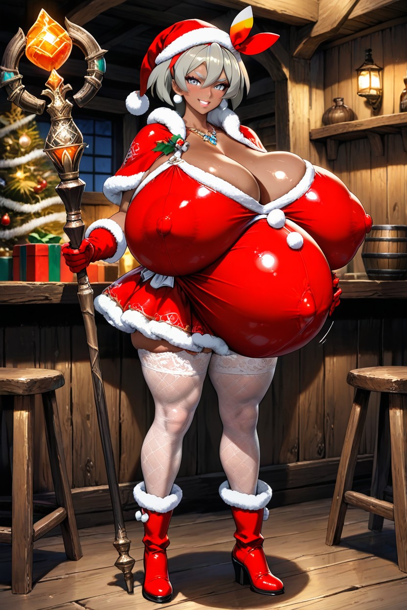 Warm Makeup, Long Legs, Armor Boots Hentai AI Porn