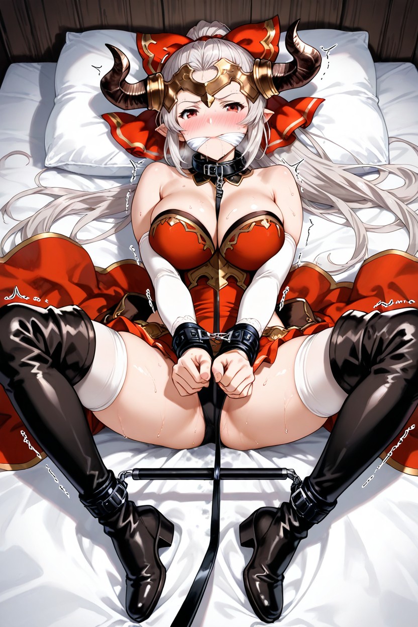 Leg Spreader Bar, Thigh Boots, Spread Legs Hentai AI Porn