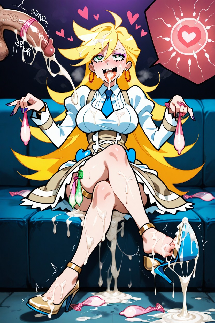 Semen On High Heels, Cum On Clothes Huge Amount Of Cum, Sitting Hentai AI Porn