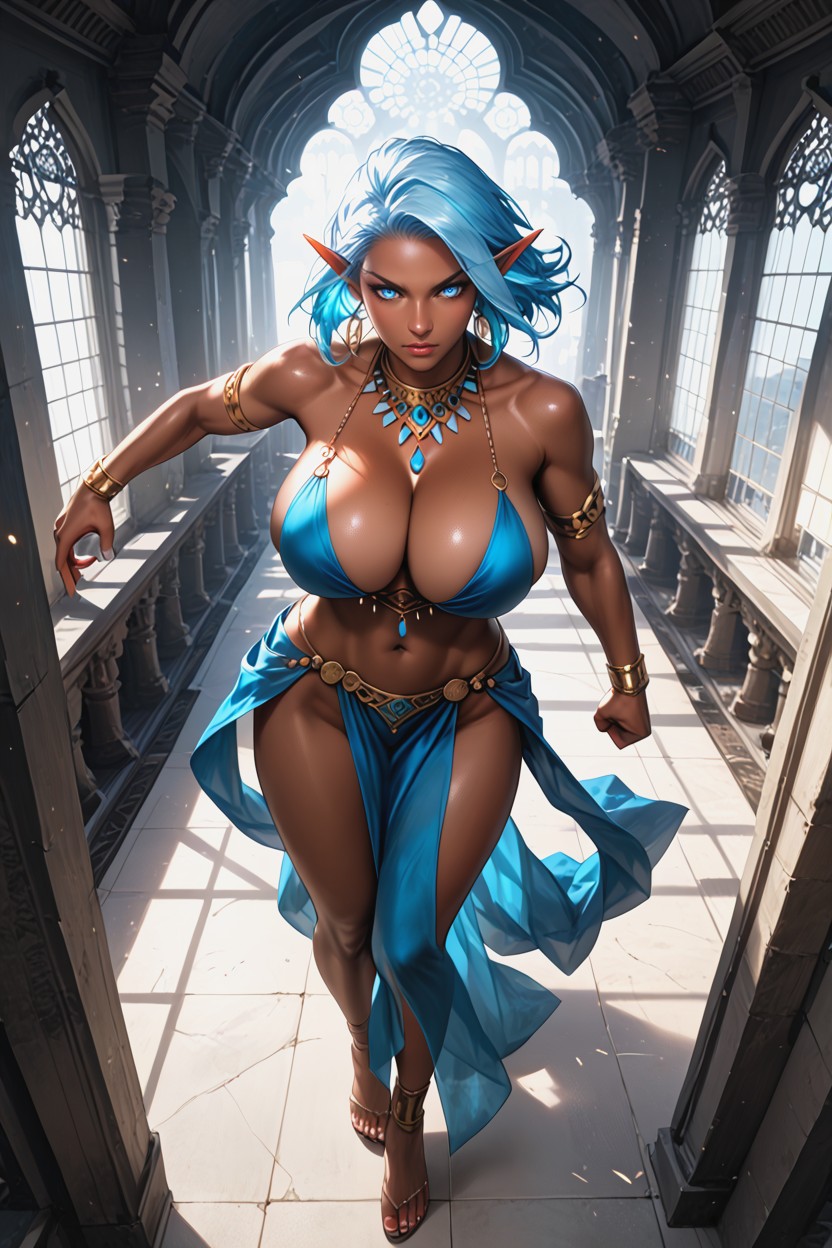 Blue Eyes, Bouncing Breasts, Dynamic Flow Hentai AI Porn