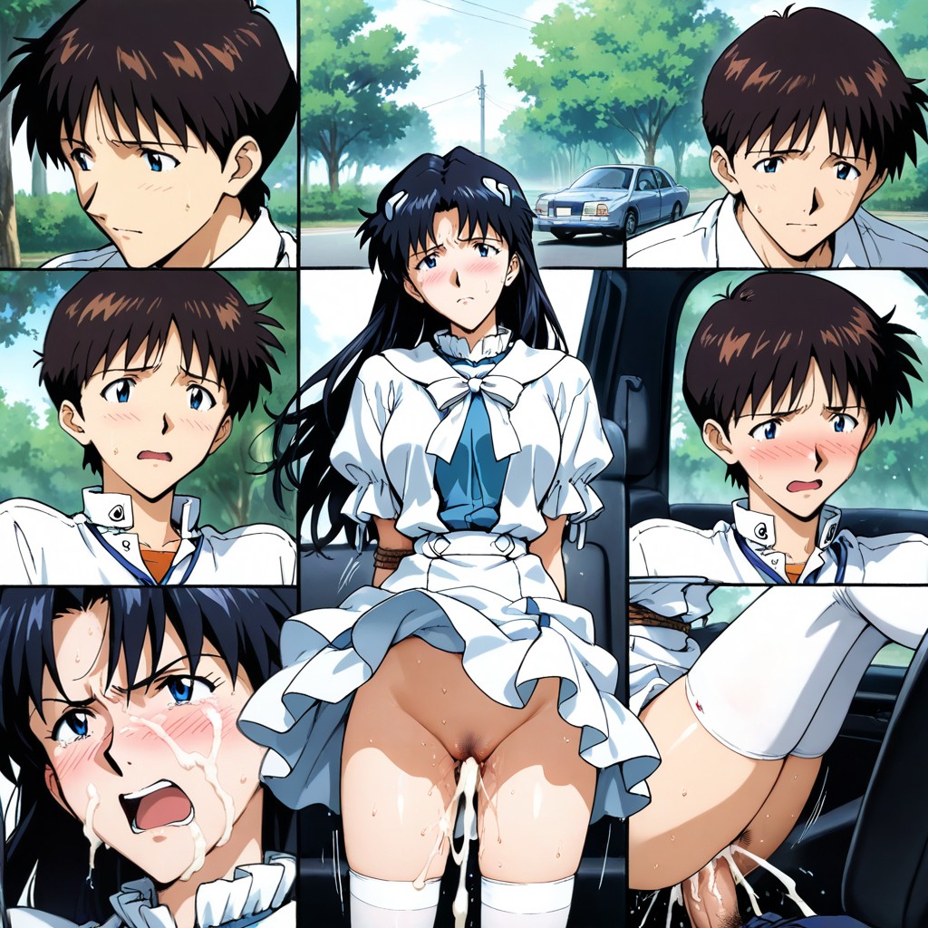 Long Puff Sleeves, Multiple Views, Female Shinji Ikari Hentai AI Porn