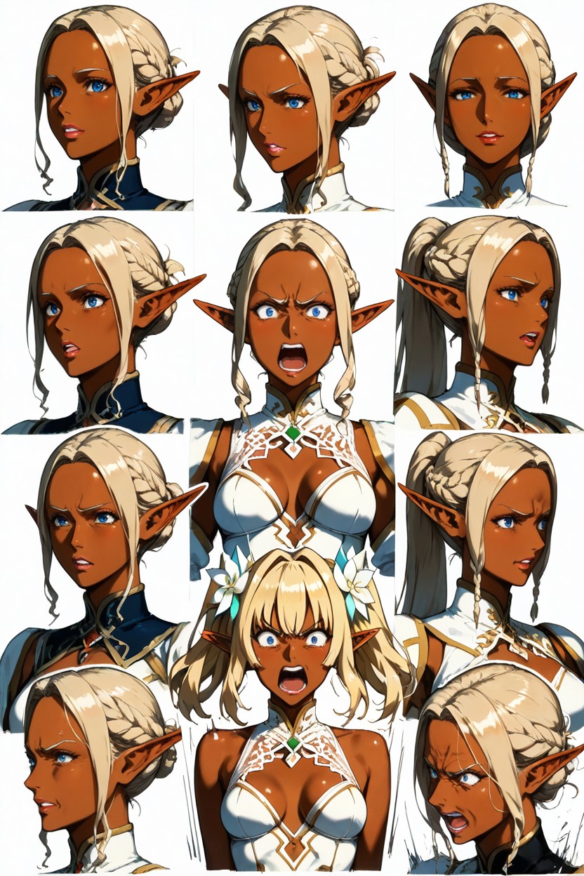 Tight Framing From Chest Up, Large Emotional Range, High Poses Diversity Hentai AI Porn