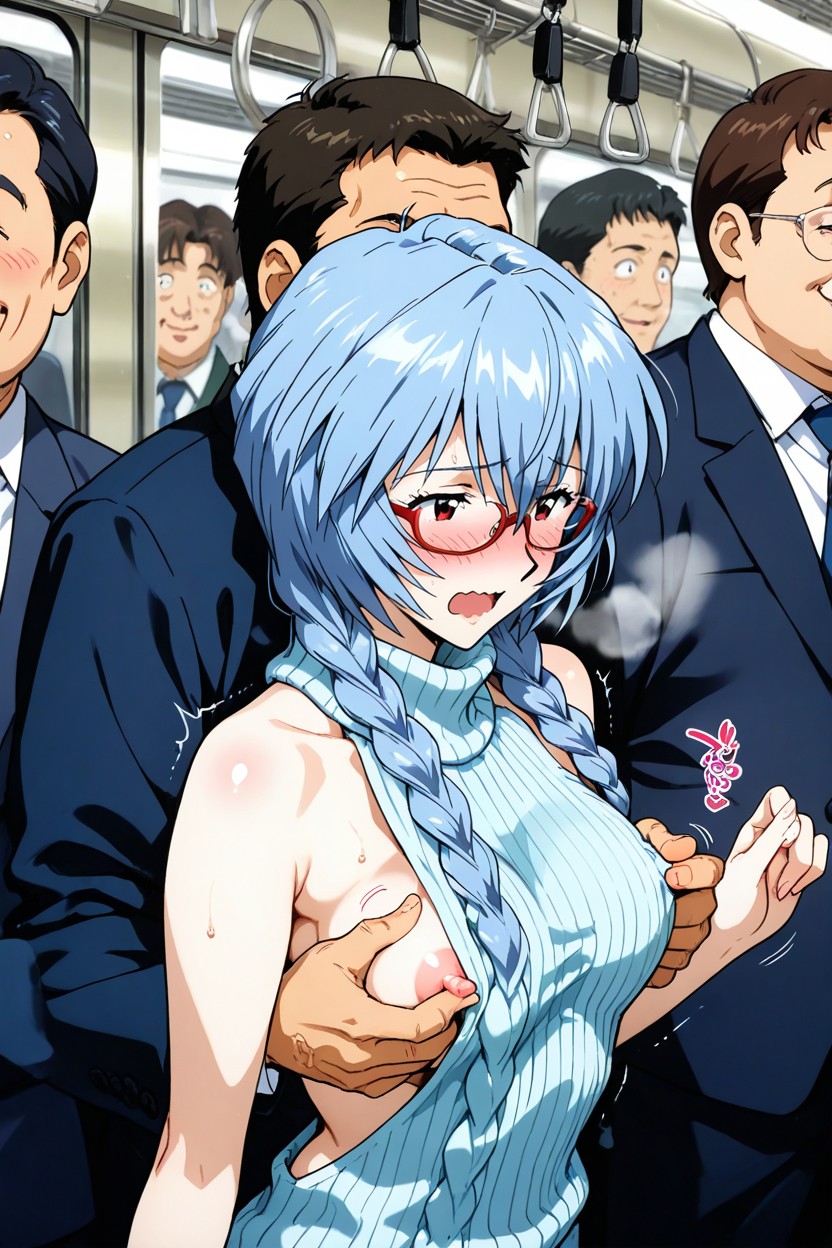 Pale Skin, Break Ayanami Rei From Evangelion, Blush Hentai AI Porn