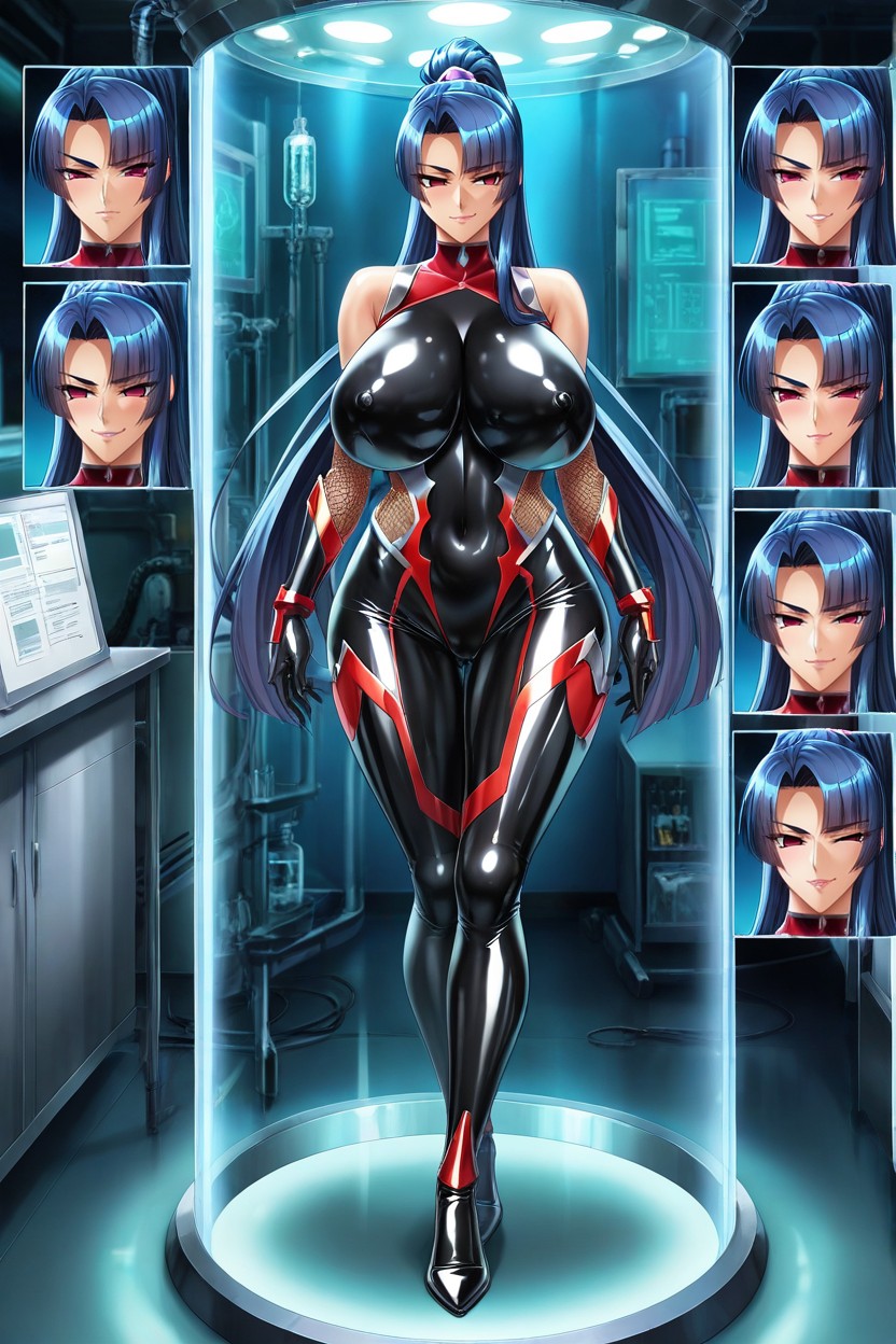 Empty Eyes, Evil Lab, Latex Suit Hentai AI Porn