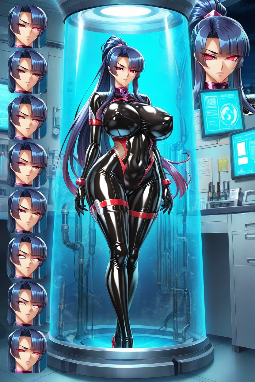 Evil Lab, Wide Hips, Bright Red Eyes Hentai AI Porn