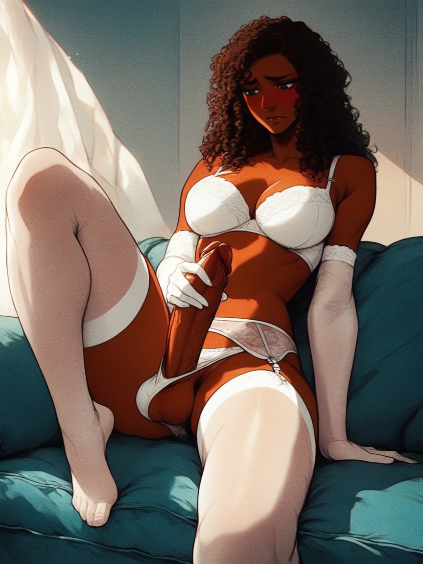 Solo, African, Masturbating Hentai AI Porn