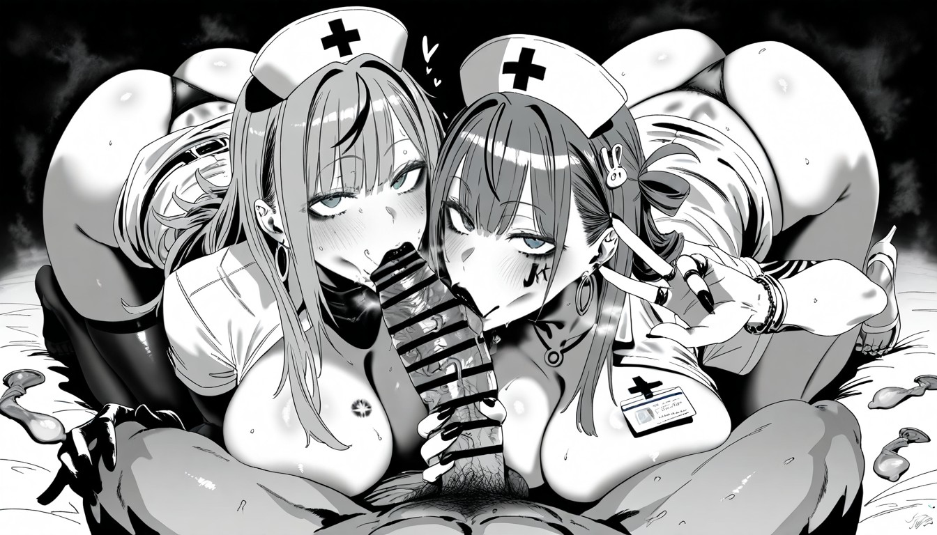 Used Condom On Head, Drooling, Black Lipstick Mark Hentai AI Porn