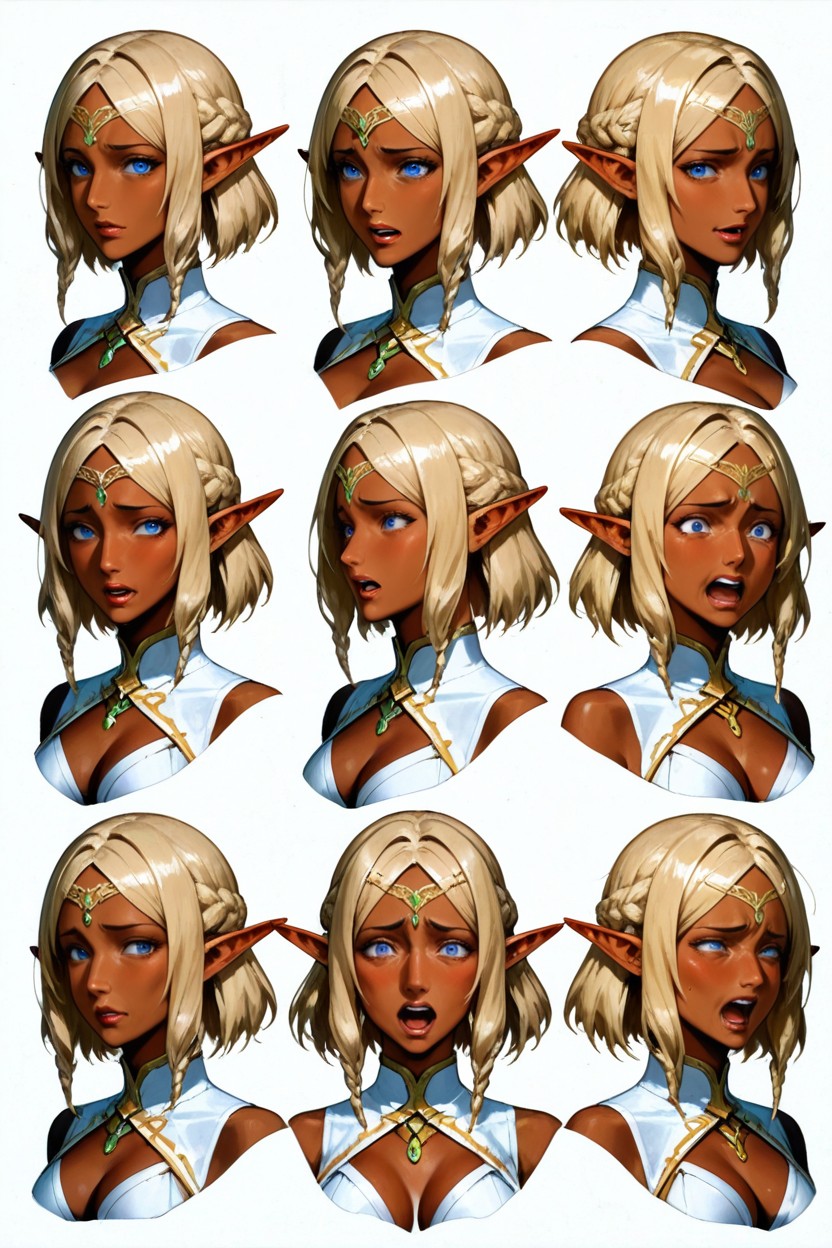 Full Lips, Muted Colors, A Series Of Semi-portrait Images Hentai AI Porn