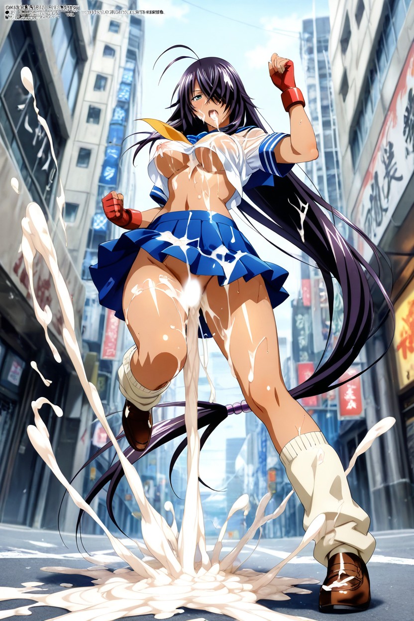 Cum Covered Hair, Yellow Neckerchief, Middy Uniform Hentai AI Porn